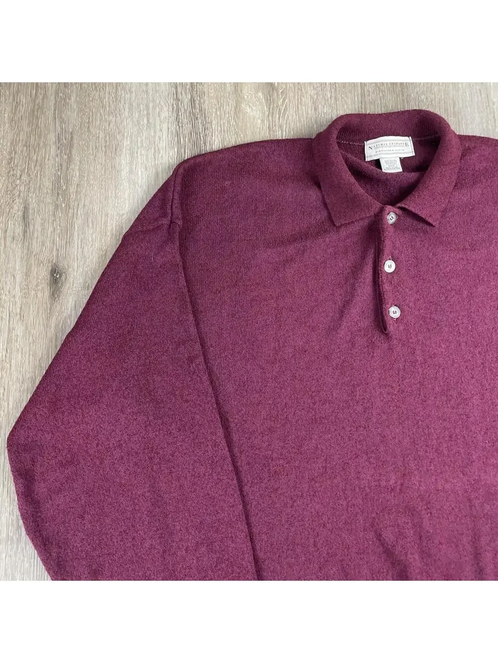 Vintage Natural Exchange Alexander Lloyd Sweater Henley Men's 3XLT Maroon